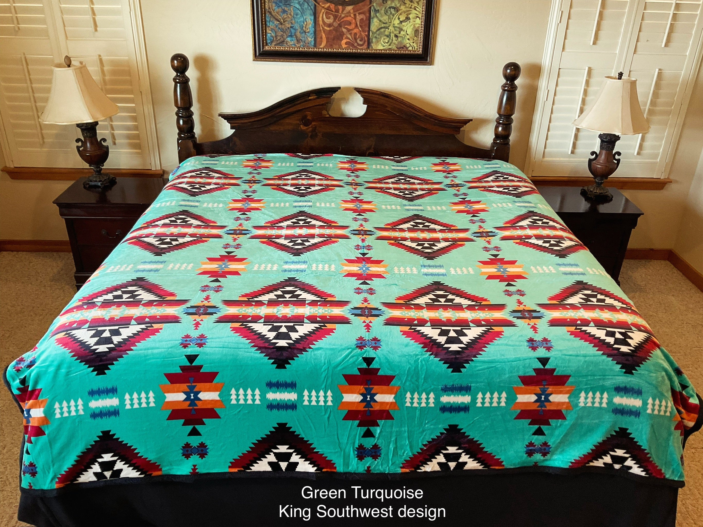 Blankets KING Feathered Frogs